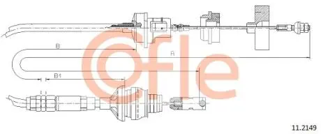 Трос, управление сцеплением COFLE 11.2149