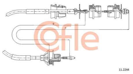 Трос, управление сцеплением COFLE 11.2244