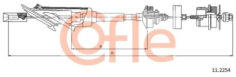 Трос, управління зчепленням COFLE 11.2254