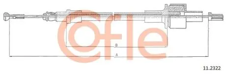 Трос, управление сцеплением COFLE 11.2322