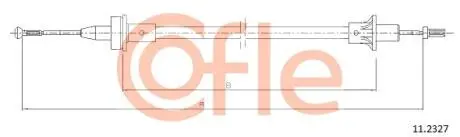 Трос, управление сцеплением COFLE 11.2327