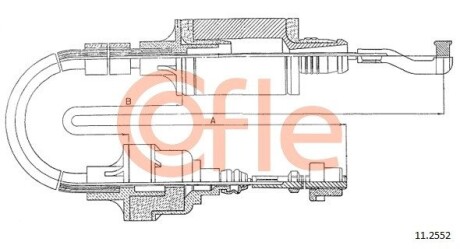 Трос, управління зчепленням COFLE 11.2552