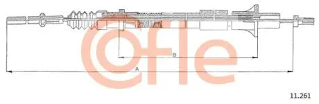 Трос, управление сцеплением COFLE 11.261