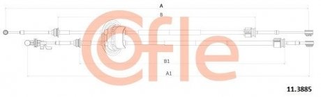 Трос, ступінчаста коробка передач COFLE 11.3885