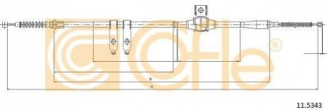 Трос, стояночная тормозная система COFLE 11.5343 (фото 1)