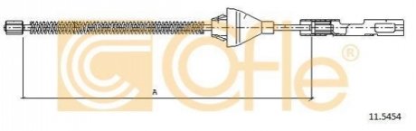 Трос, стоянкова гальмівна система COFLE 11.5454 (фото 1)