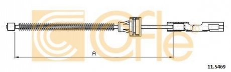 Трос, стояночная тормозная система COFLE 11.5469 (фото 1)