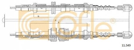 Трос, стоянкова гальмівна система COFLE 11.549 (фото 1)
