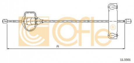 Трос, стояночная тормозная система COFLE 11.5501