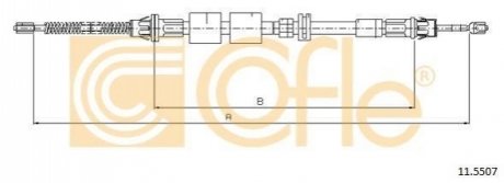 Трос, стояночная тормозная система COFLE 11.5507 (фото 1)