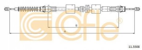 Трос, стояночная тормозная система COFLE 11.5508