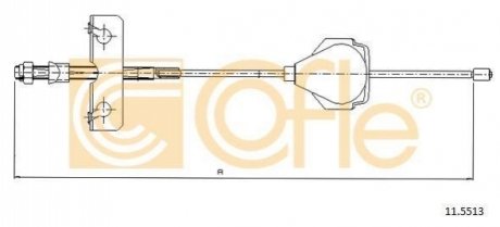 Трос, стоянкова гальмівна система COFLE 11.5513 (фото 1)