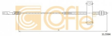 Трос, стояночная тормозная система COFLE 11.5564 (фото 1)