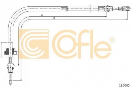 Трос, стояночная тормозная система COFLE 11.5580 (фото 1)