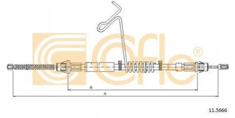 Трос, стояночная тормозная система COFLE 11.5666 (фото 1)