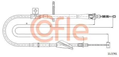 Трос, стояночная тормозная система COFLE 11.5741