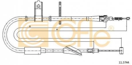 Трос, стоянкова гальмівна система COFLE 11.5744 (фото 1)