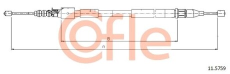 Трос, стоянкова гальмівна система COFLE 11.5759