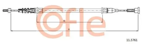 Трос, стояночная тормозная система COFLE 11.5761