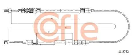 Трос, стояночная тормозная система COFLE 11.5762