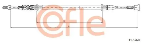 Трос, стоянкова гальмівна система COFLE 11.5768