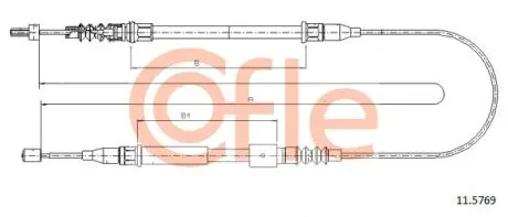 Трос, стоянкова гальмівна система COFLE 11.5769