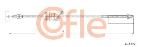 Трос ручника COFLE 11.5777