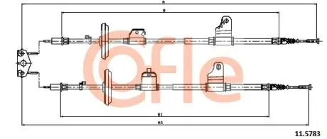 Трос ручника COFLE 11.5783