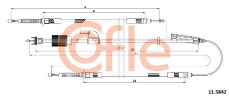 Трос, стоянкове гальмо COFLE 11.5842