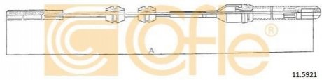 Трос, стояночная тормозная система COFLE 11.5921 (фото 1)