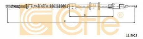 Трос, стояночная тормозная система COFLE 11.5923