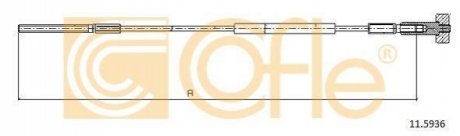 Трос, стоянкова гальмівна система COFLE 11.5936 (фото 1)
