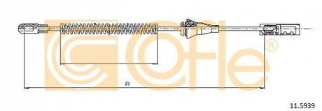 Трос, стоянкова гальмівна система COFLE 11.5939 (фото 1)