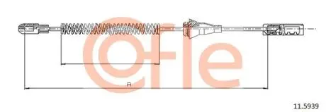 Трос, стоянкова гальмівна система COFLE 11.5939