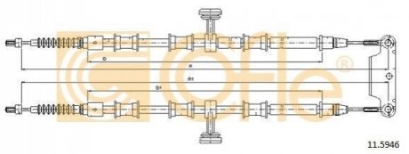Трос, стояночная тормозная система COFLE 11.5946