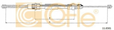 Трос, стояночная тормозная система COFLE 11.6581 (фото 1)