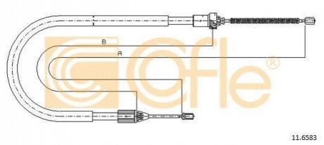 Трос, стояночная тормозная система COFLE 11.6583 (фото 1)