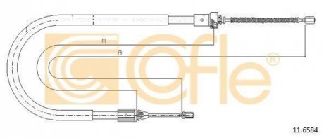 Трос, стояночная тормозная система COFLE 11.6584 (фото 1)