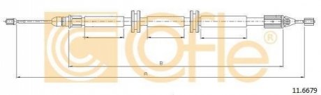 Трос, стояночная тормозная система COFLE 11.6679