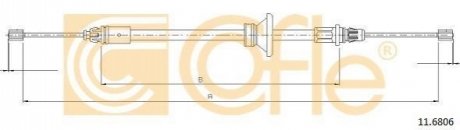 Трос, стояночная тормозная система COFLE 11.6806 (фото 1)