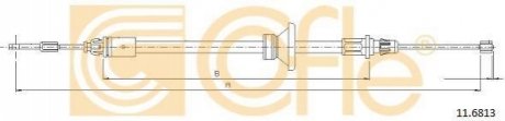 Трос, стояночная тормозная система COFLE 11.6813