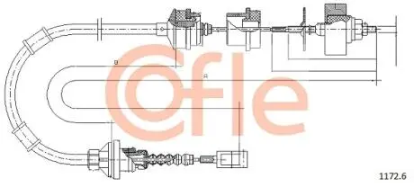 Трос, управление сцеплением COFLE 1172.6
