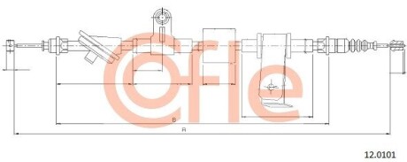 Трос, стоянкова гальмівна система COFLE 12.0101 (фото 1)