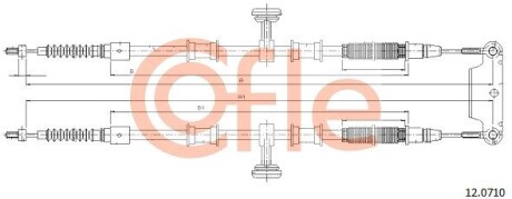 Трос ручника COFLE 12.0710