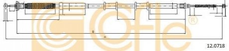 Трос, стояночная тормозная система COFLE 12.0718 (фото 1)