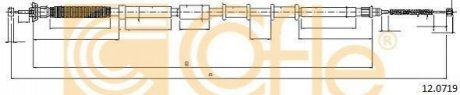 Трос, стояночная тормозная система COFLE 12.0719 (фото 1)