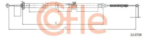Трос ручного гальма COFLE 12.0728