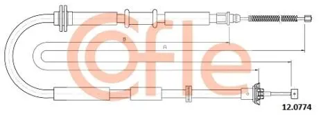 Трос ручного тормоза COFLE 120774