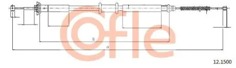Трос, стоянкова гальмівна система COFLE 12.1500