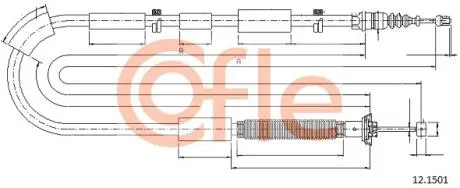 Трос ручного тормоза COFLE 121501